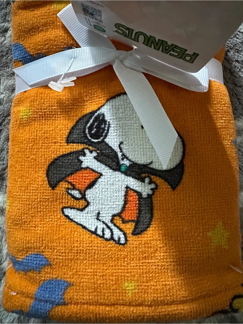Peanuts Snoopy Orange Halloween Hand Towels - 2 Pack 16” x 26”